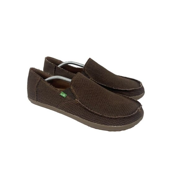 Sanuk Rounder Hobo Hemp Brown Casual Slip On Shoes 1011665 Mens size 13 - Picture 1 of 8